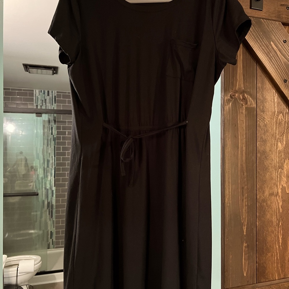 Black dress/shirt dress.  Cotton and comfy.  Only worn once!